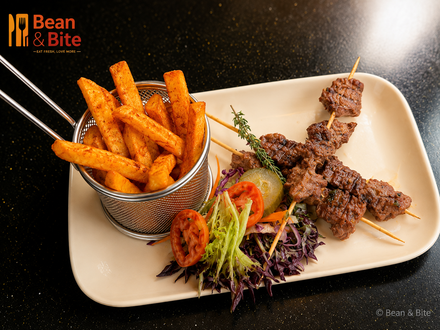 Beef satay skewer